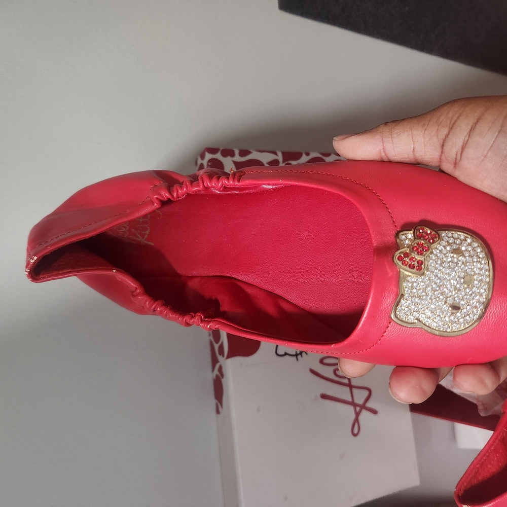 Hello Kitty Red Sparkly Flats